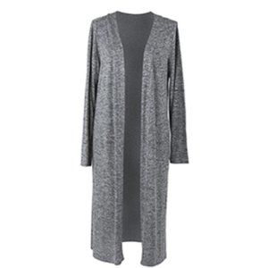 Women's Long-Sleeve Flowing Heather Knit Cardigan